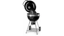 Napoleon PRO22K 57cm Charcoal Kettle BBQ -Great Flame PRO22 LEG 2 Open Folded Grates 1000x563 1