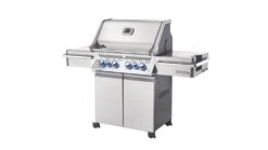 Napoleon Prestige PRO500RSIBNSS-3-GB Natural Gas BBQ - Free Rotisserie And Cover -Great Flame PRO500 1 RSIB Angle Closed Lights On napoleon 1000x563 2
