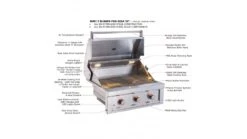Sunstone Ruby Series 3 Burner Built In Gas BBQ -Great Flame Ruby3B 21 1000x563 1