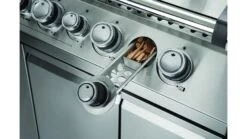 Napoleon Prestige BIPRO825RBIPSS-3-GB-3 Built In Gas BBQ - Free Rotisserie And Cover -Great Flame pro665 pro825 details wood chip smoker napoleon grills wide shot 1000x563 3