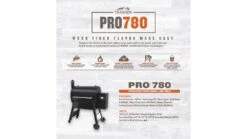 Traeger - Pro D2 780 Pellet BBQ - Free Cover & Folding Front Shelf -Great Flame pro780 capture 1000x563 1