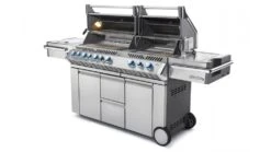 Napoleon Prestige PRO825RSBIPSS-3-GB Gas BBQ - Free Rotisserie And Cover -Great Flame pro825 angle open lights napoleon grills 1000x563 1